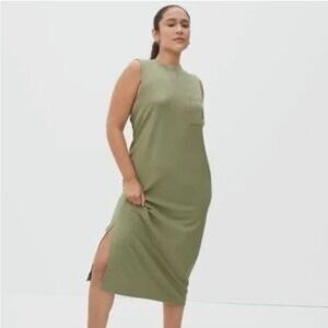 Everlane Green Midi Dress 100% cotton size small